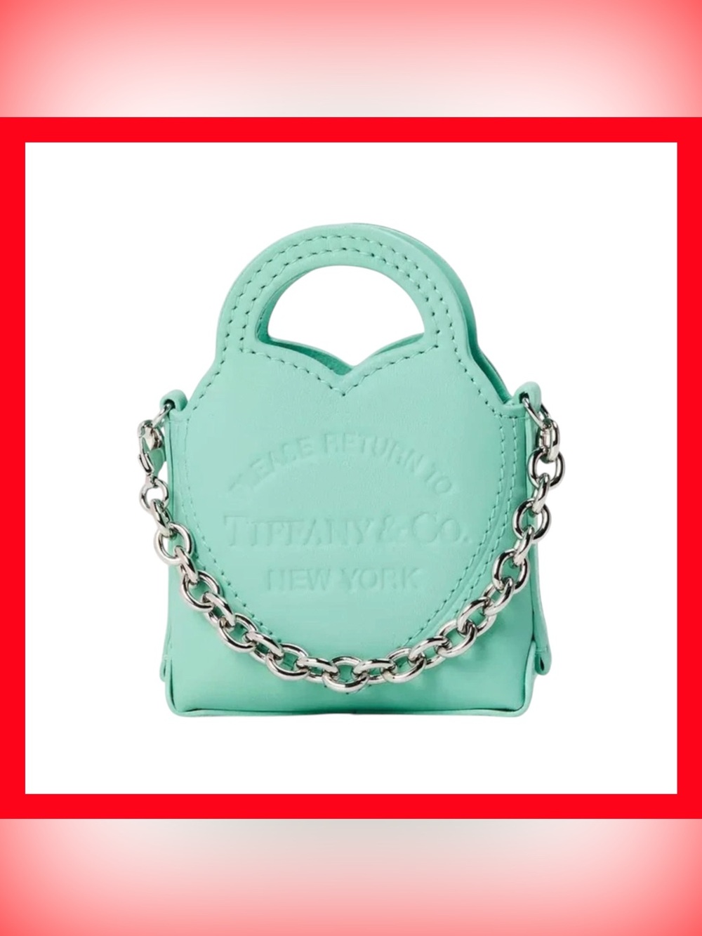 Tiffany & Co. Return To Tiffany Nano Bag Charm Tiffany Signature Blue w/ Box